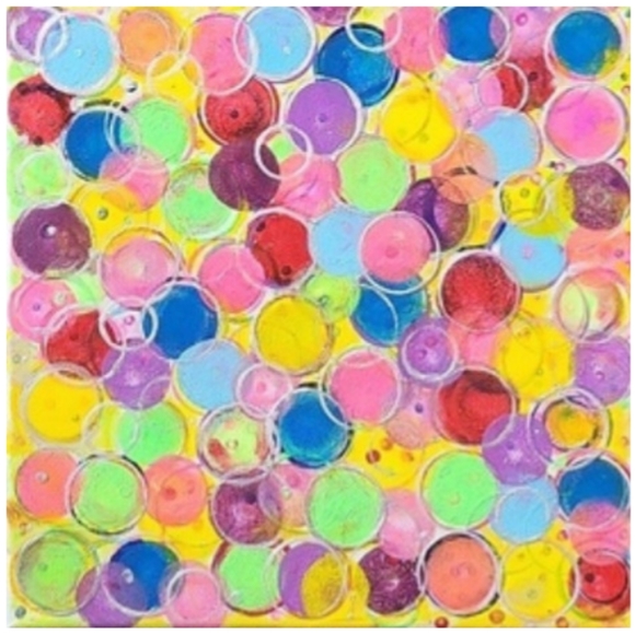 Hand Crafted Other - Hand Crafted Abstract Canvas Painting 12 x 12 Inches